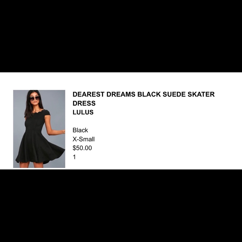 Lulus black scallop neck dress, NWT, size XS
